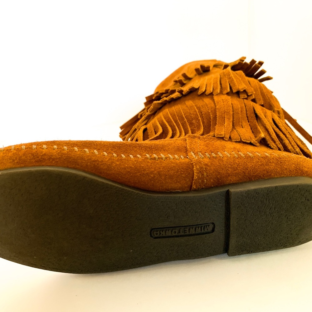 Minnetonka Suede Fringe Boots - 3 Layer Size 8 - image 3